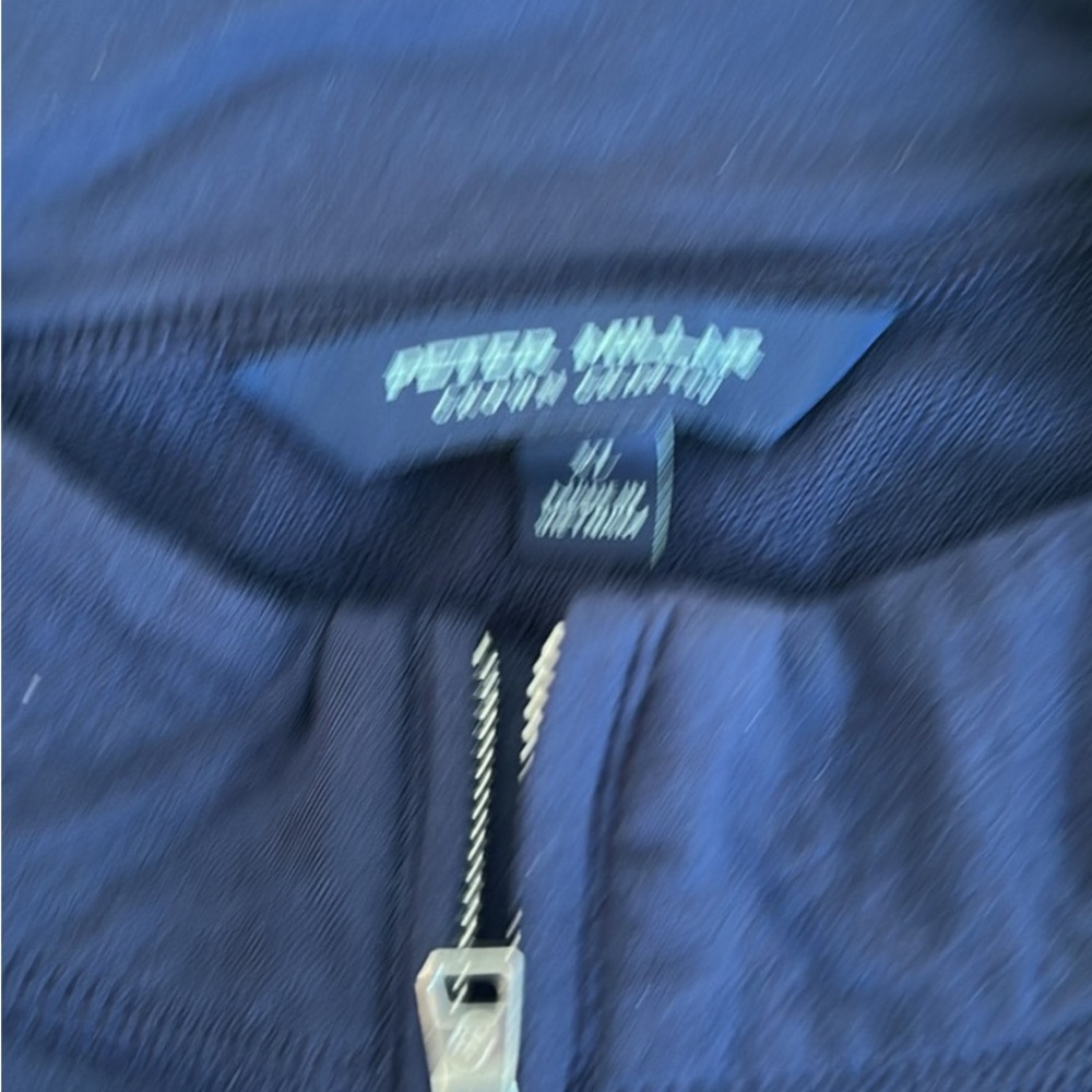 Peter Millar Navy Quarter-Zip Sweater